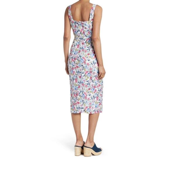 NSR Midi Dress Napean Sea Road Floral NWT Women's Large Sleeveless Split Front - Picture 2 of 12